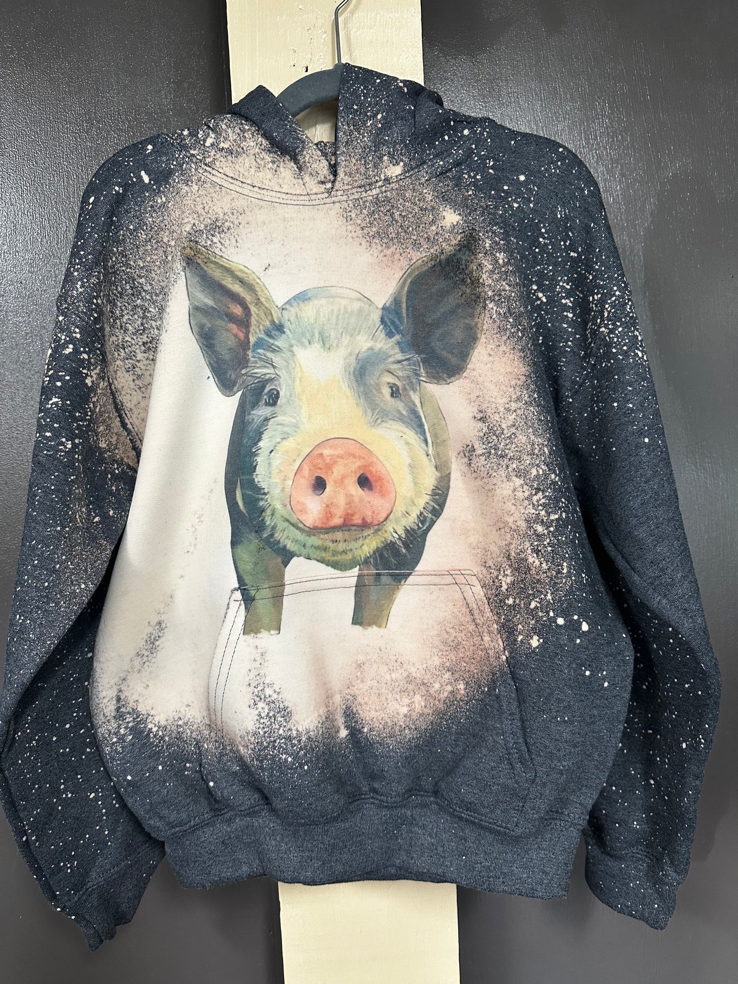 Berkshire Pig - Bleached Hoodie - Made To Order