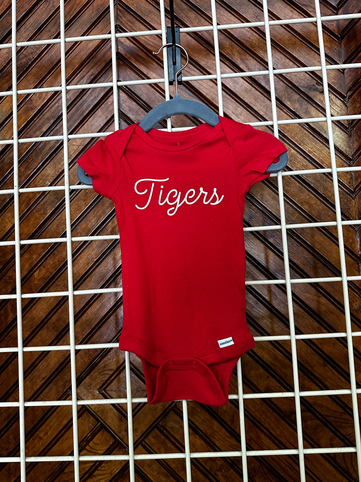 Cursive Tigers Onesie - 3-6Month