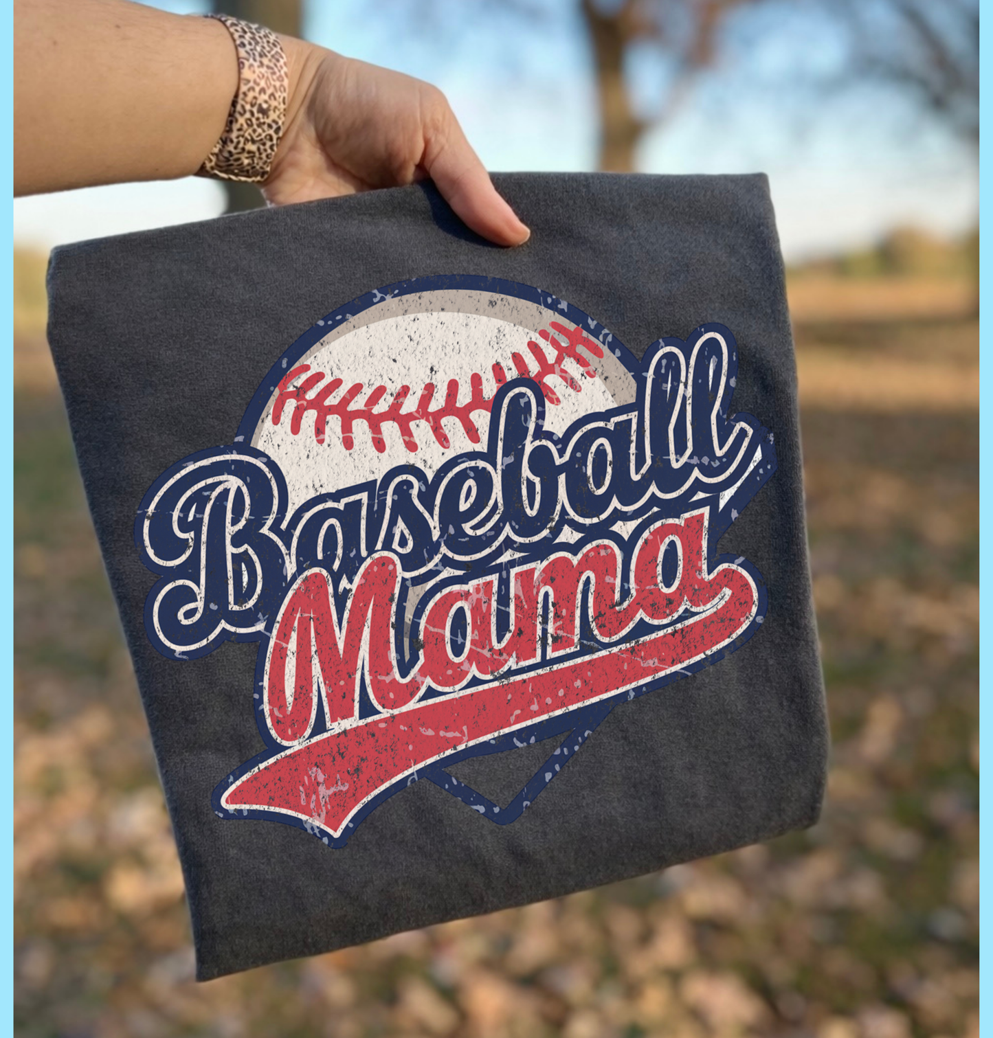 Baseball Mama Tee - Pepper