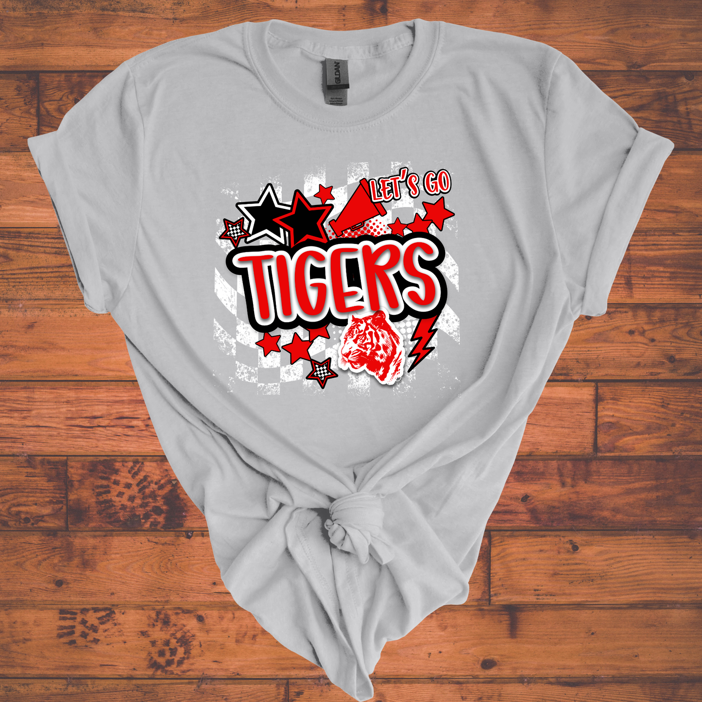 Red Hot Tigers Tee - Gildan