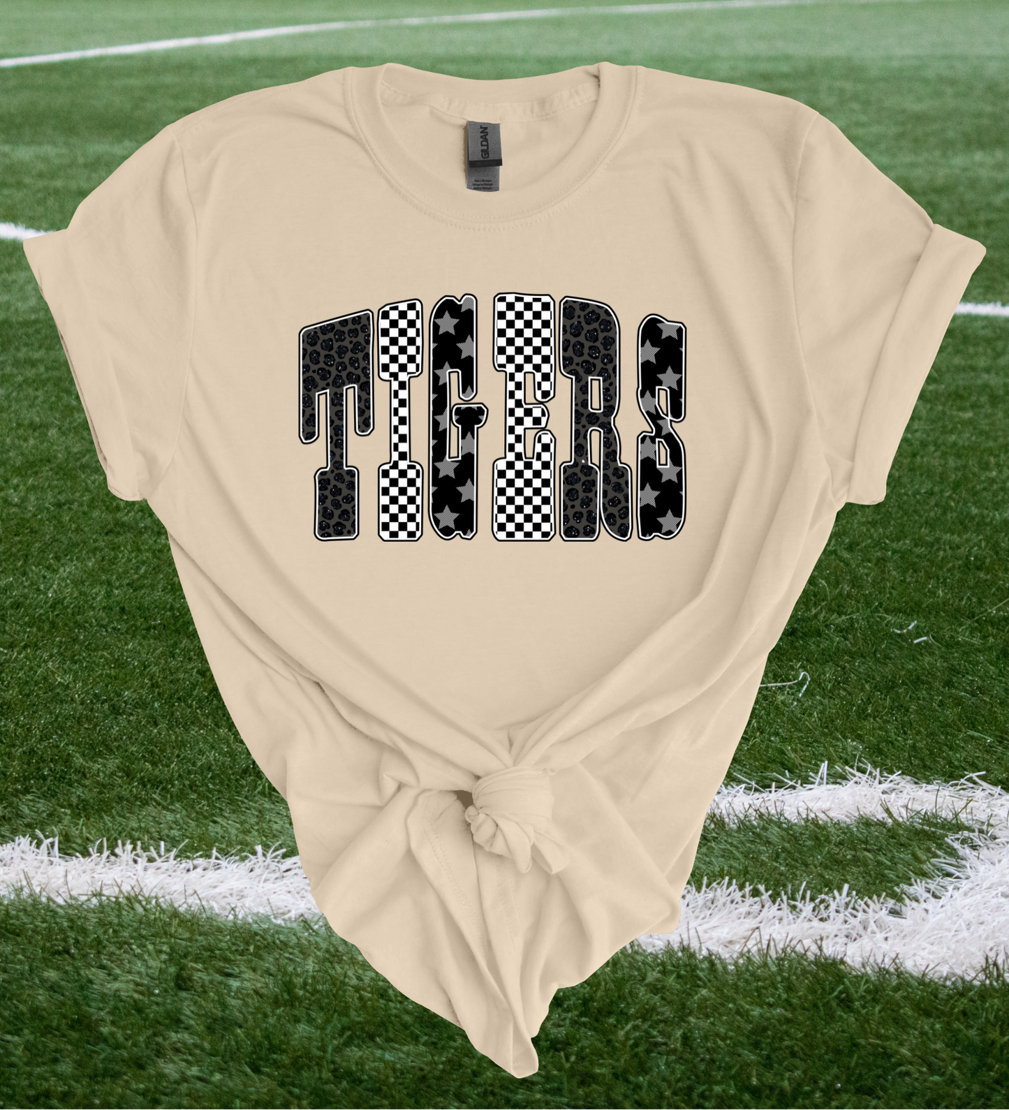 Multi-Print Tigers Tee - 2 Color Options