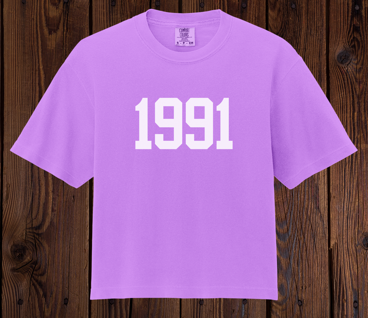 Year Cropped Tees - White Writing