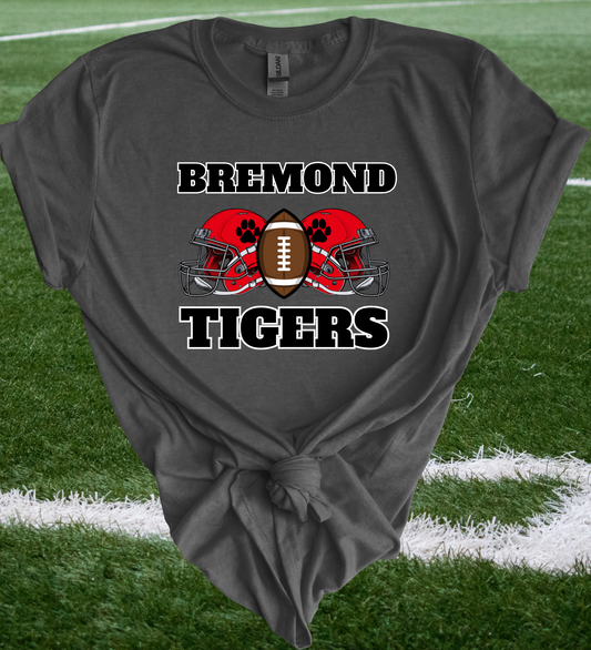 Bremond Tigers Helmet Tees - 2 Color Options