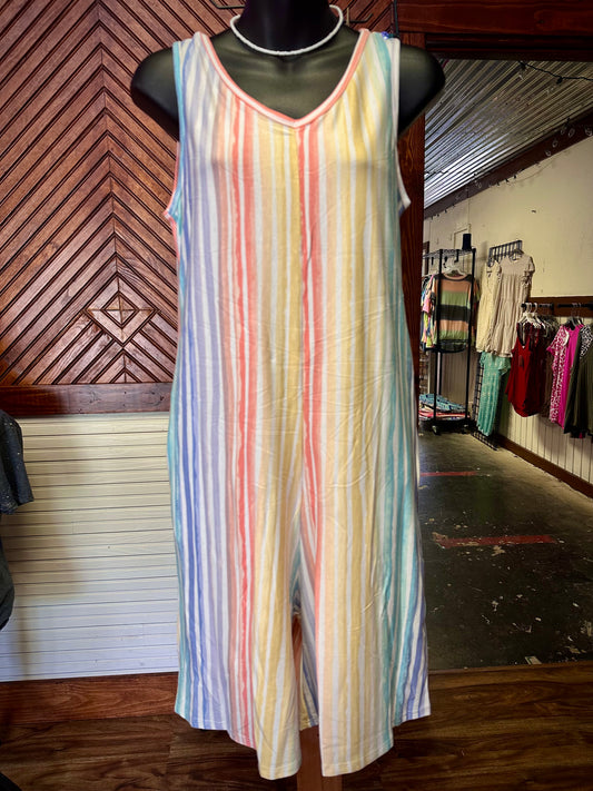 Ryleigh's Colorful Striped Romper