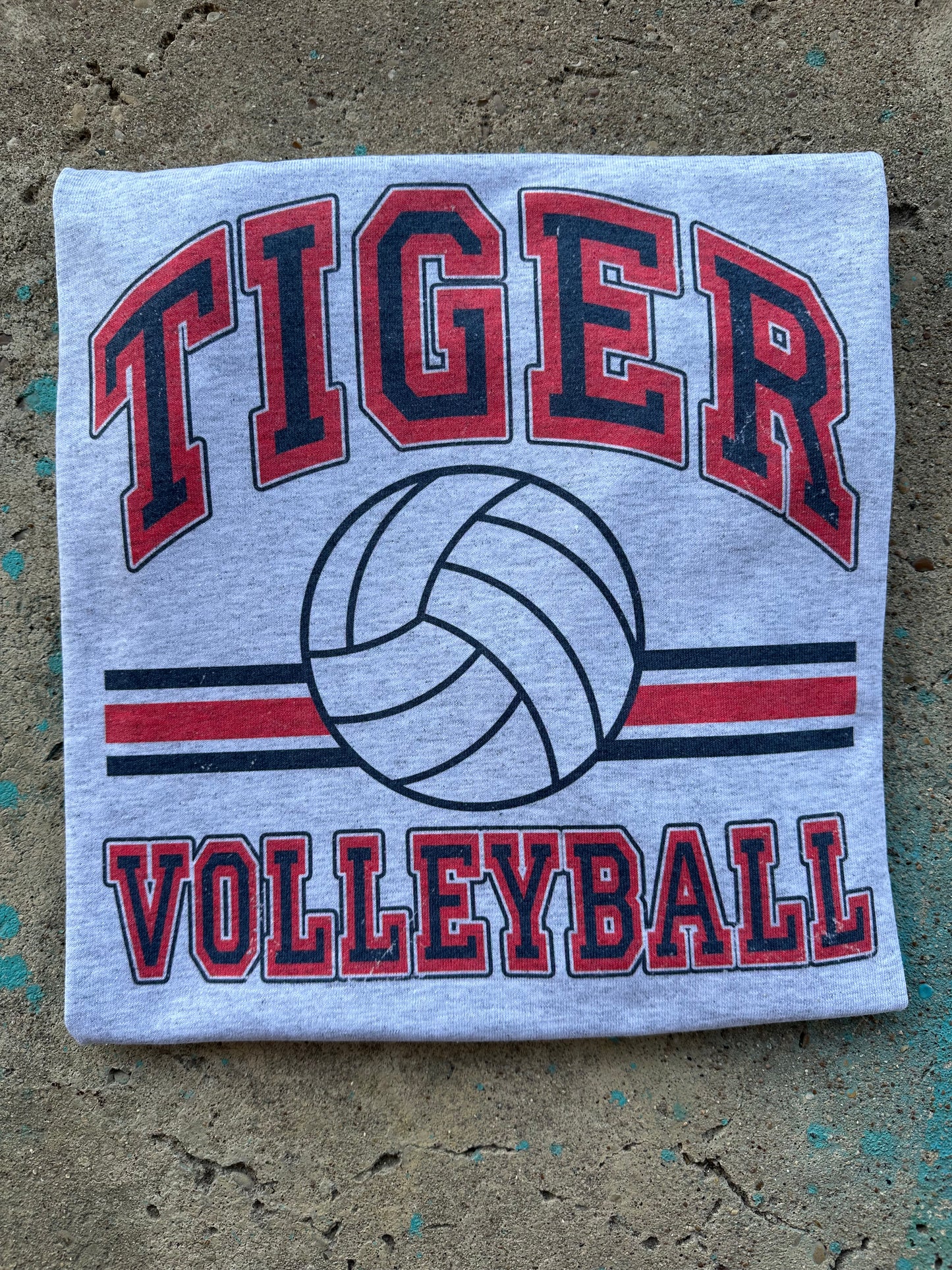 Tiger Volleyball Vintage Style Tee