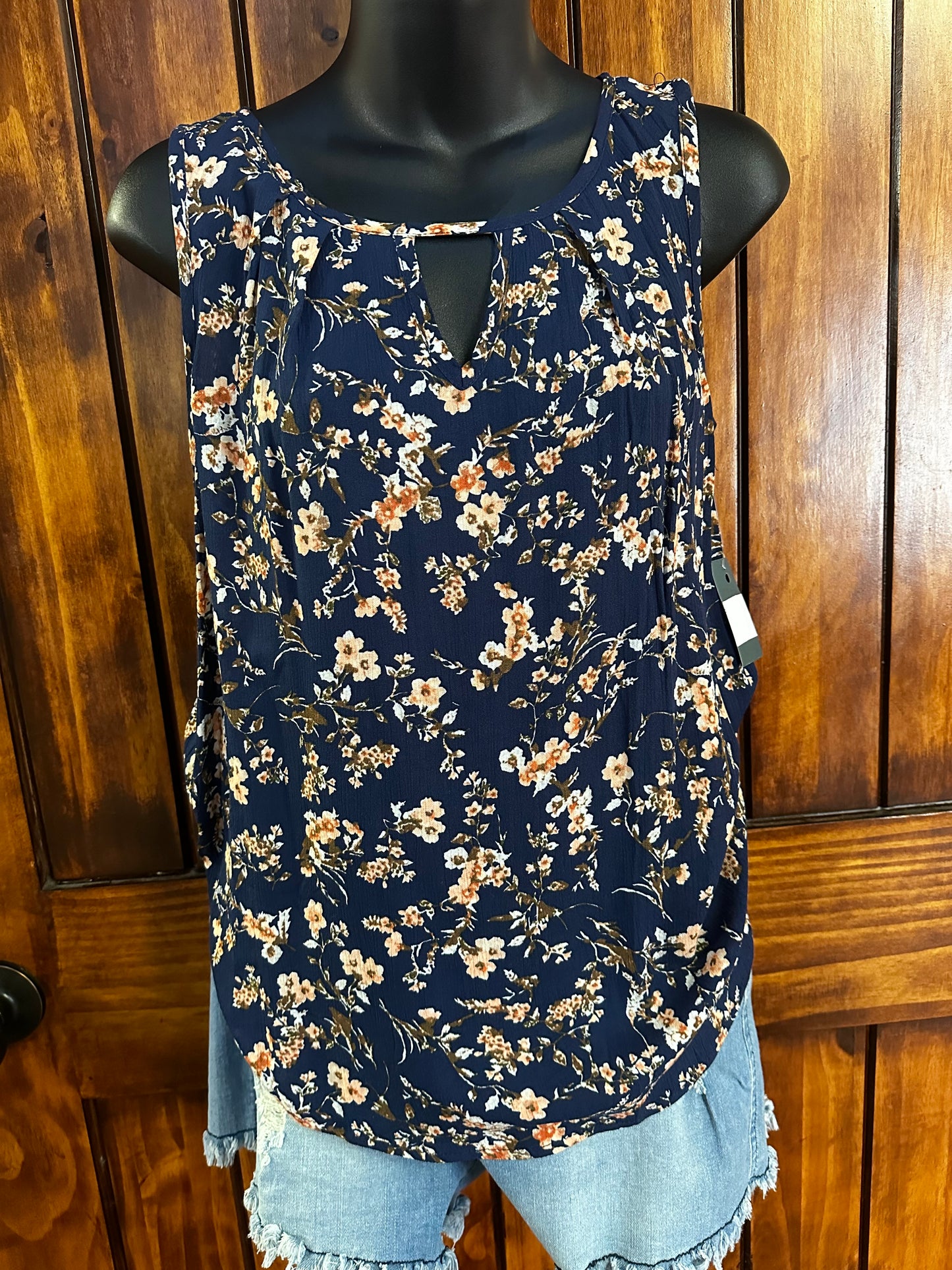 Blue Floral Tank - MN