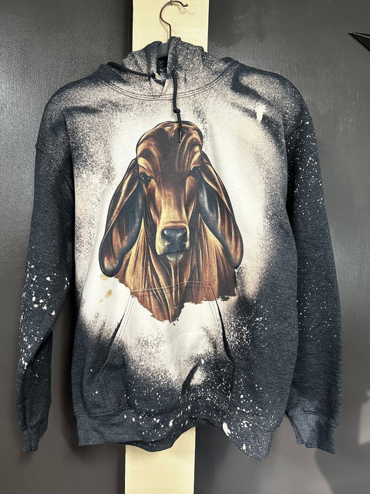 Brown Brahman- Bleached Hoodie - Made To Order