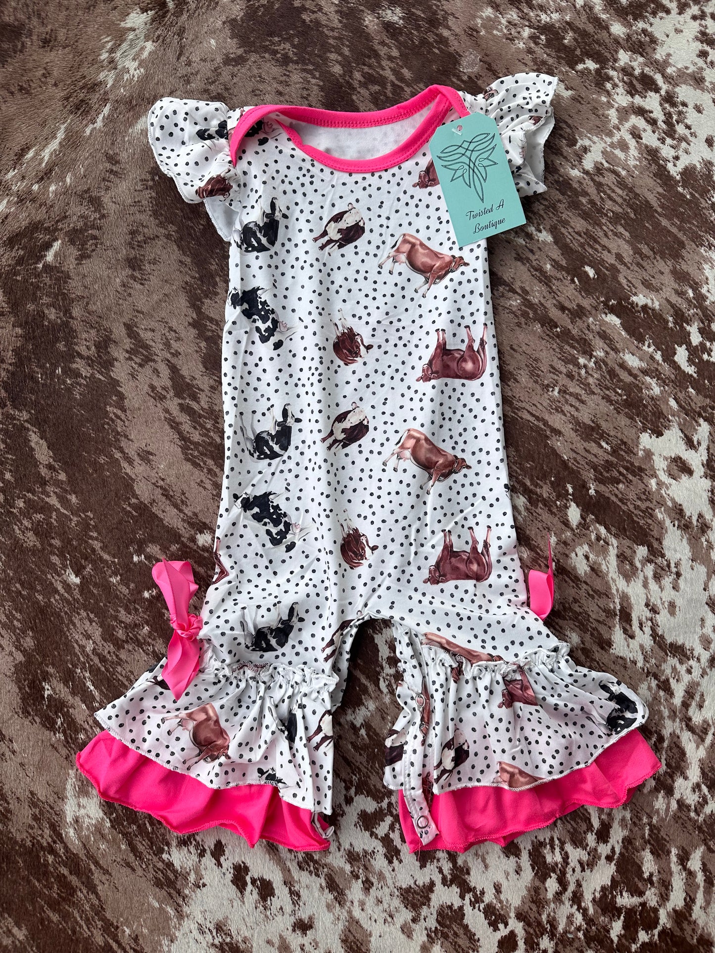 Cows & Polka Dots Romper