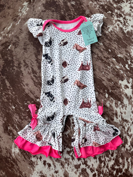 Cows & Polka Dots Romper