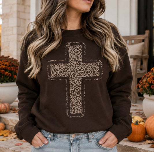 Cheetah Print Cross Tee