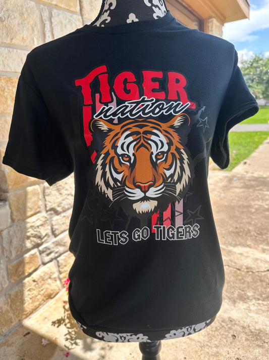 Tiger Nation Black on Black Tee