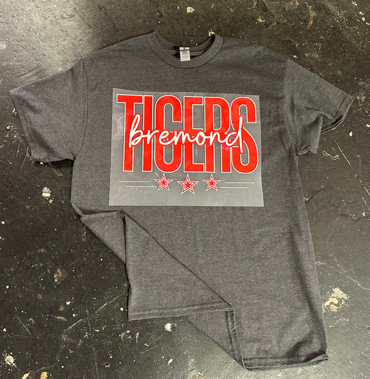 Bremond Tigers Starry - Dark Heather