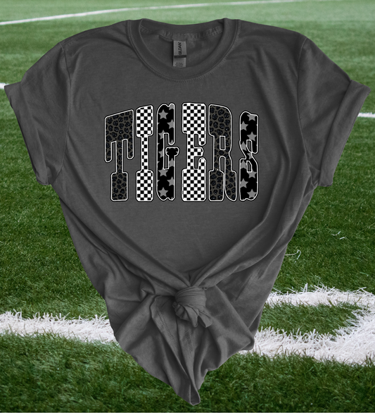 Multi-Print Tigers Tee - 2 Color Options