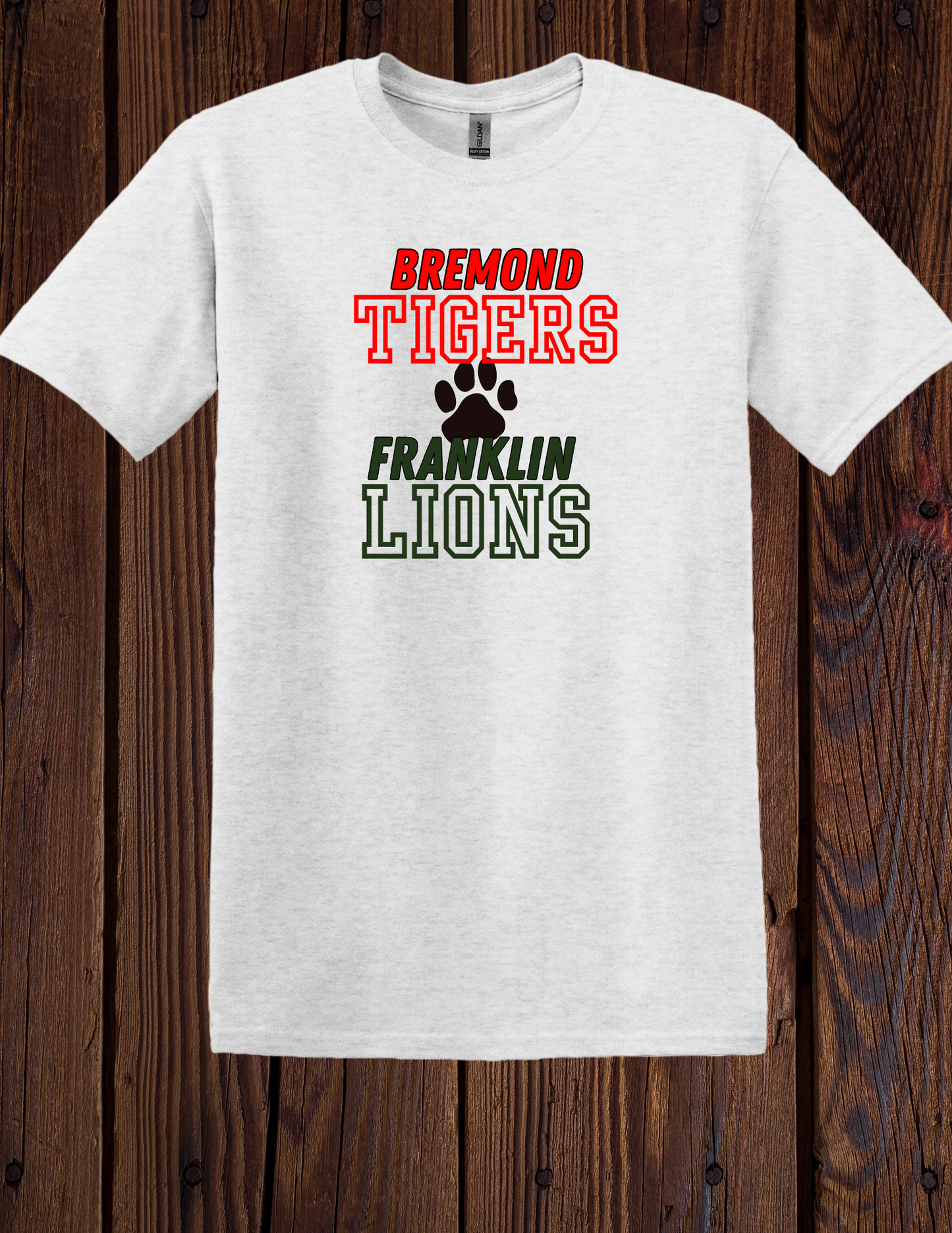 Tigers/Lions Vintage Paw Print Tee