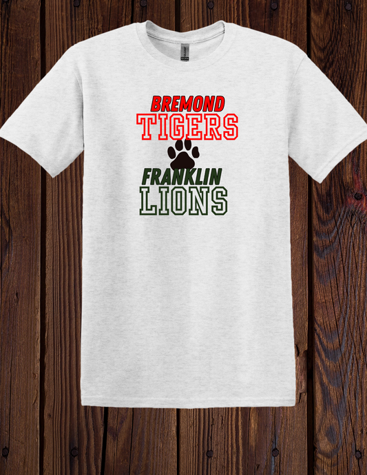 Tigers/Lions Vintage Paw Print Tee