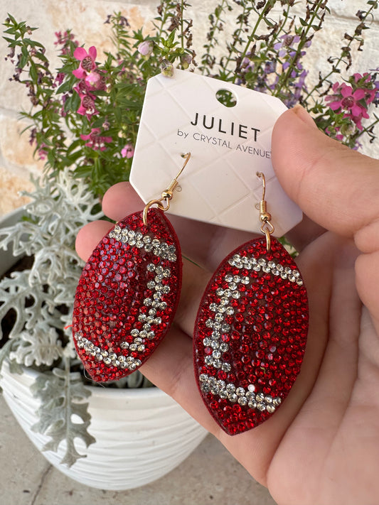Sparkle Football Earrings