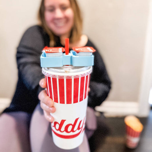 Sauce Dipper Straw Holder – The Ultimate On-the-Go Dipping Solution!: Teal