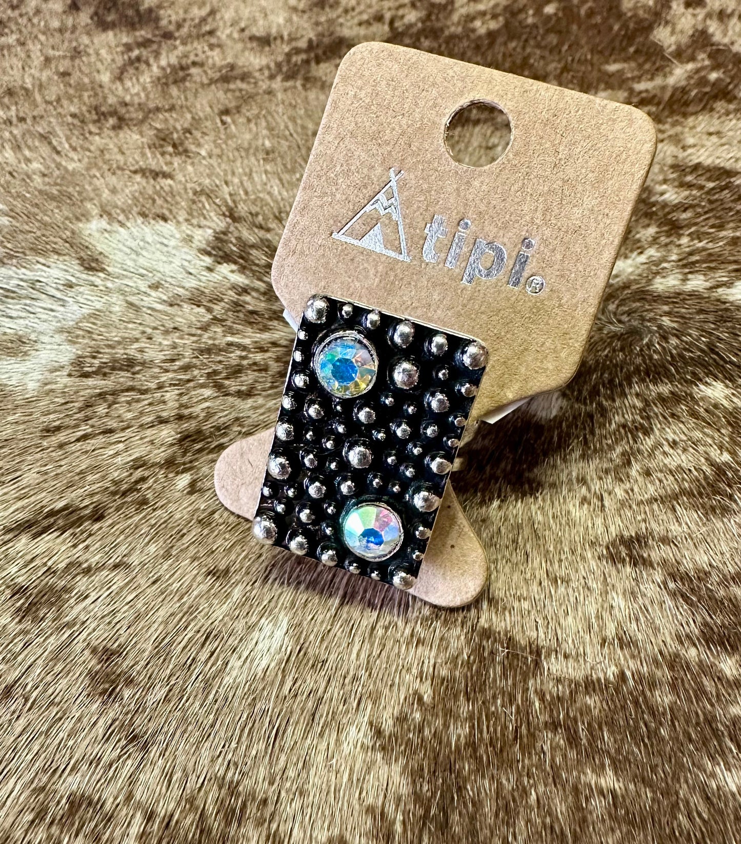 Frontier Falls Silvertone Cuff Ring