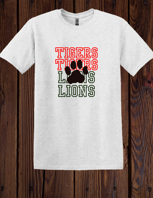 Tigers & Lions Double Words Vintage Tee
