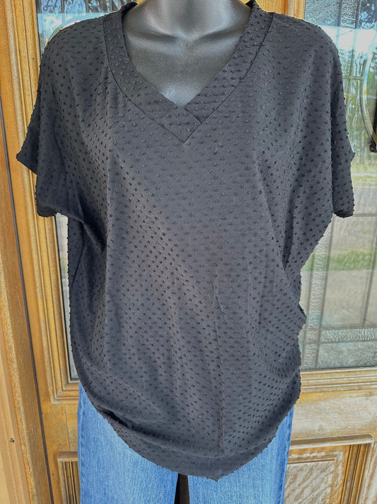 Black Swiss Dot Top