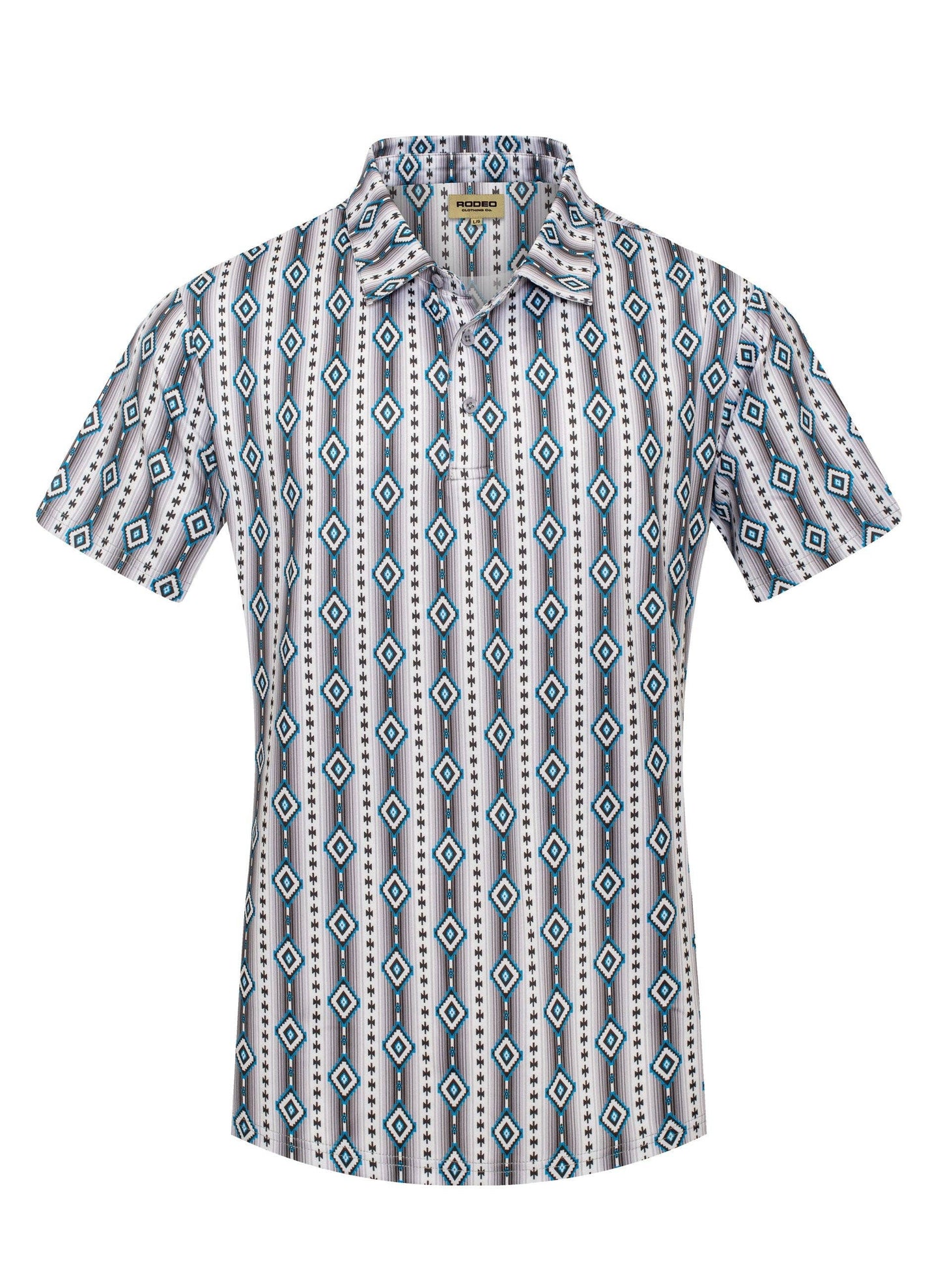 Sterling's Short Sleeve Modal Printed Polo Shirt