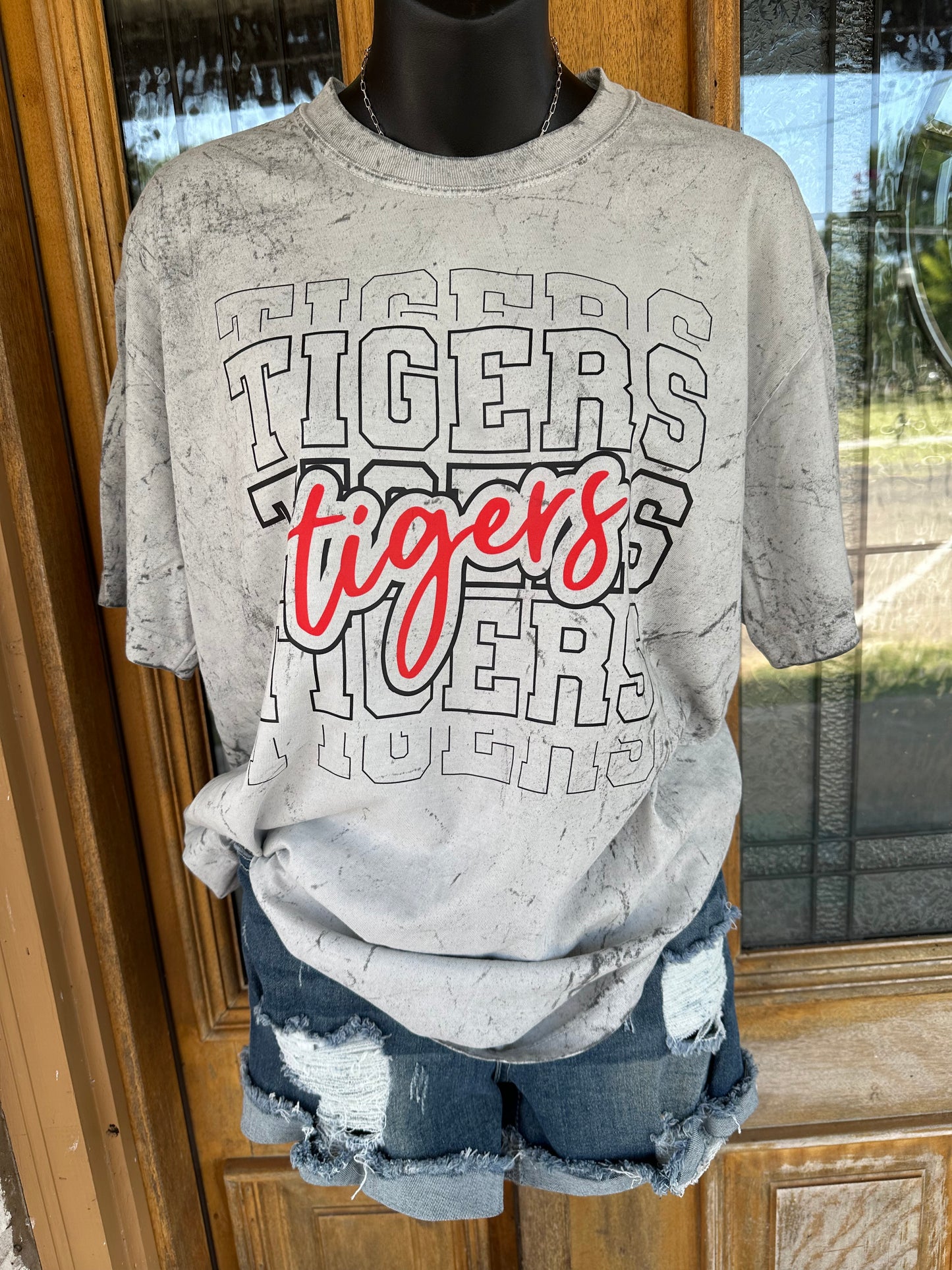 Stacked Edgy Tigers Tee - CC