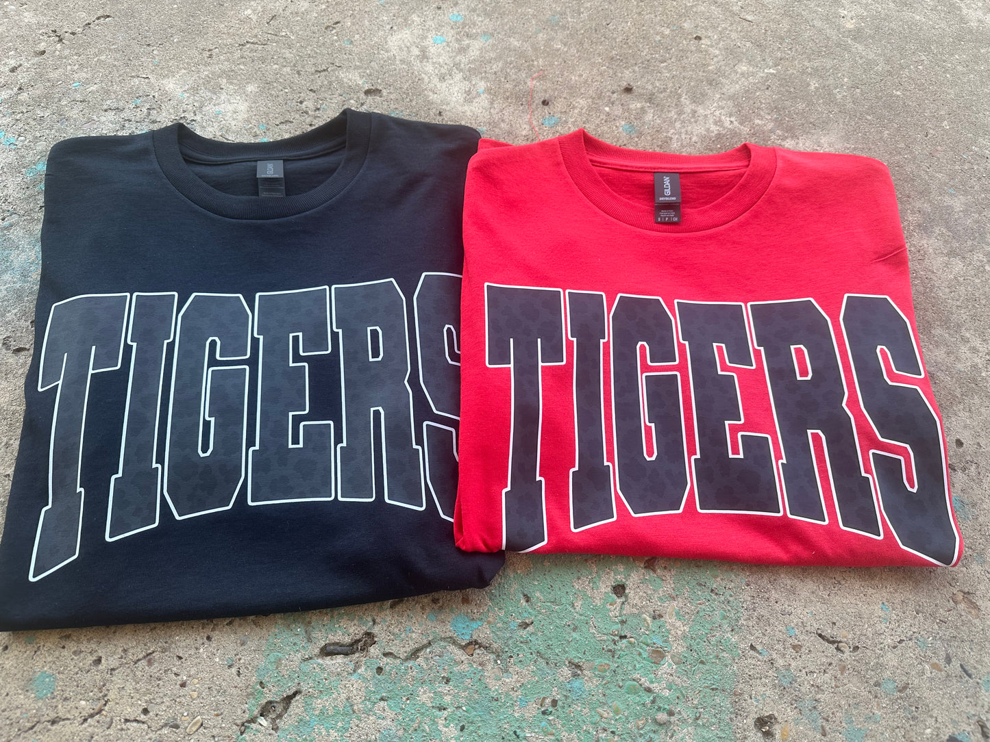 Black Cheetah Print Tigers Tee