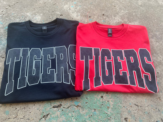 Black Cheetah Print Tigers Tee