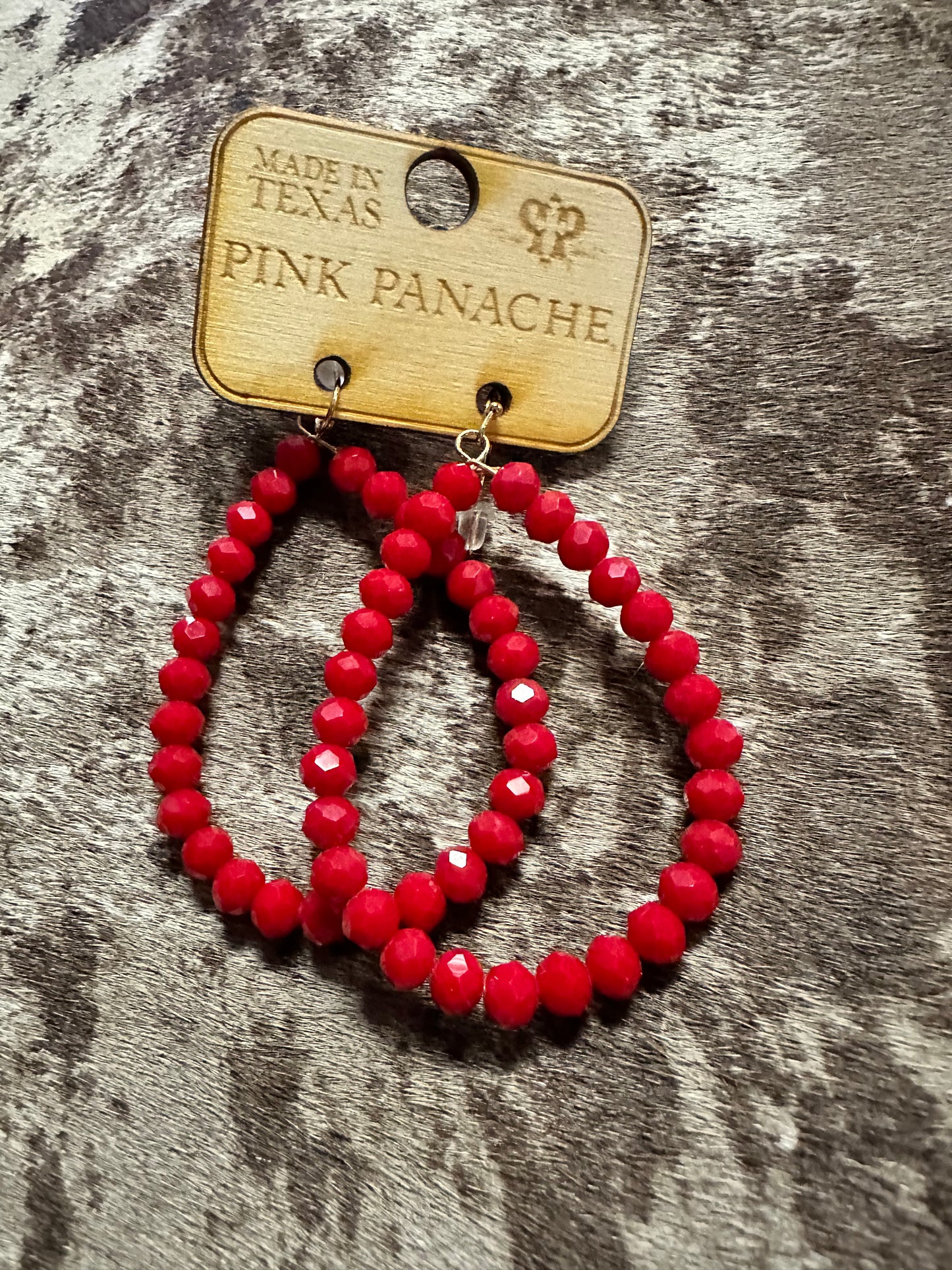 Red Beaded Earrings