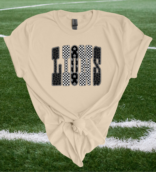 Multi-Print Lions Tee - 2 Color Options