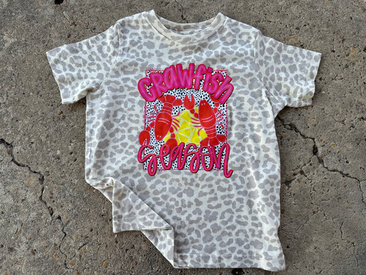 Crawfish Season Boujee Leopard Tee