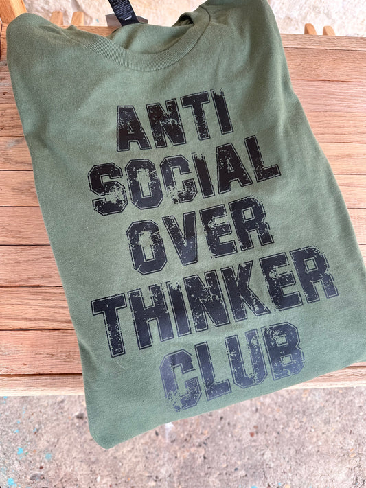 Anti Social Overthinker Club Tee