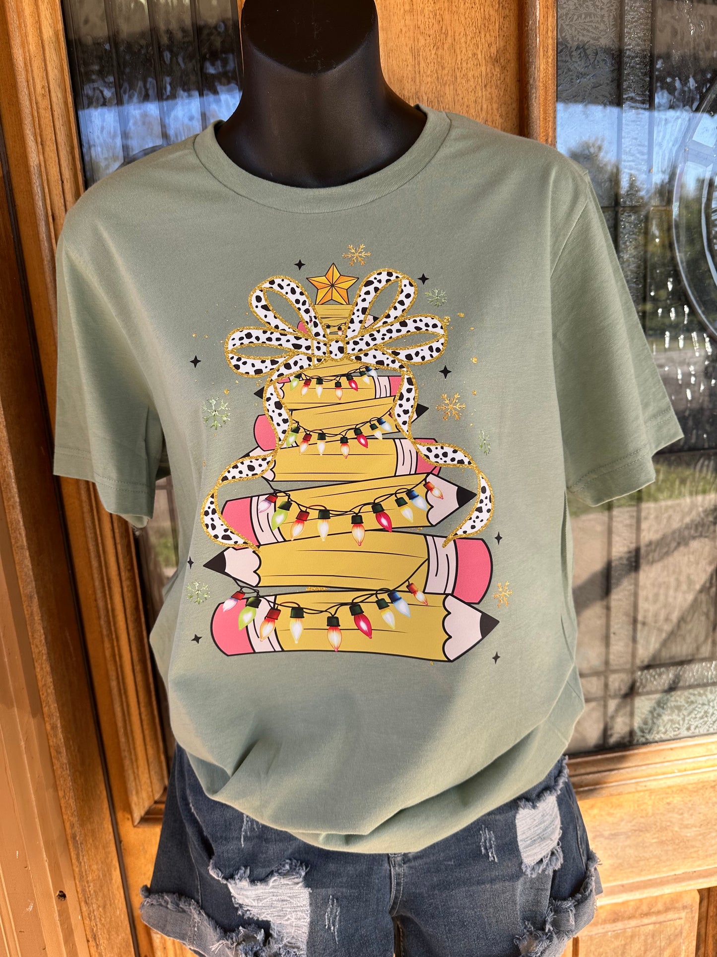 Pencil Tree Tee - Sage