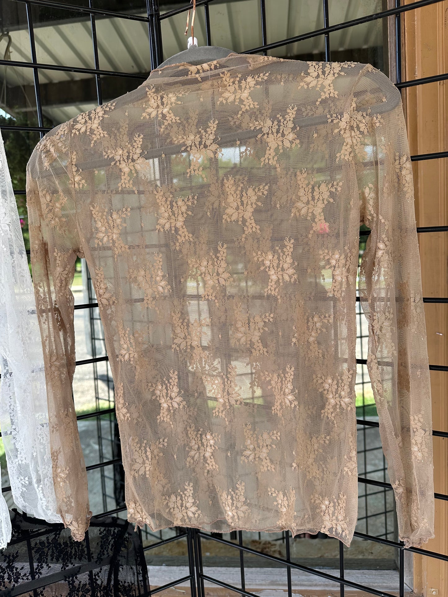 Sheer Lace Long Sleeve Top- Multiple Colors