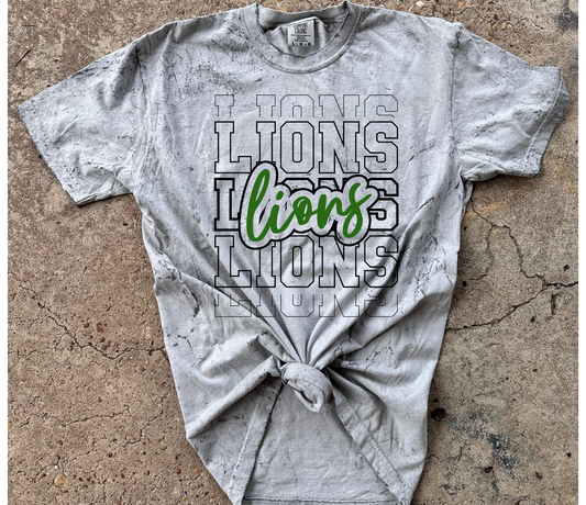 Stacked Edgy Lions Tee - CC