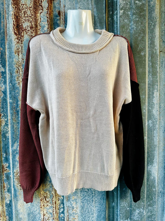 Color Block Triple Threat Sweater