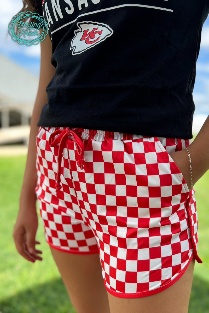 Red Checkered Shorts