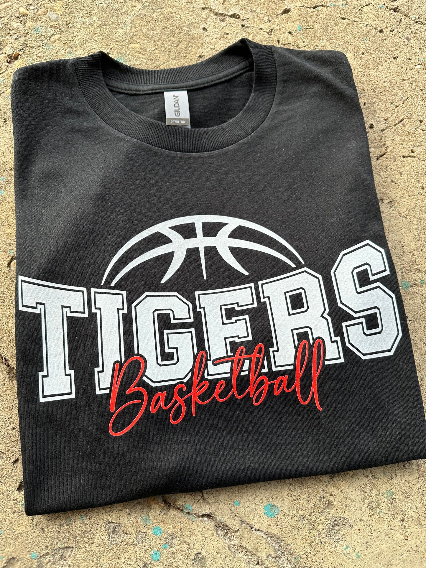 Tigers Basketball Tee- Design 2 - RTS