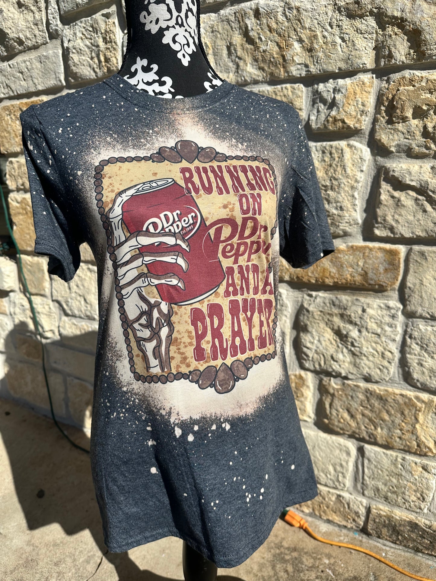 Dr Pepper and Prayer - Bleached Tee