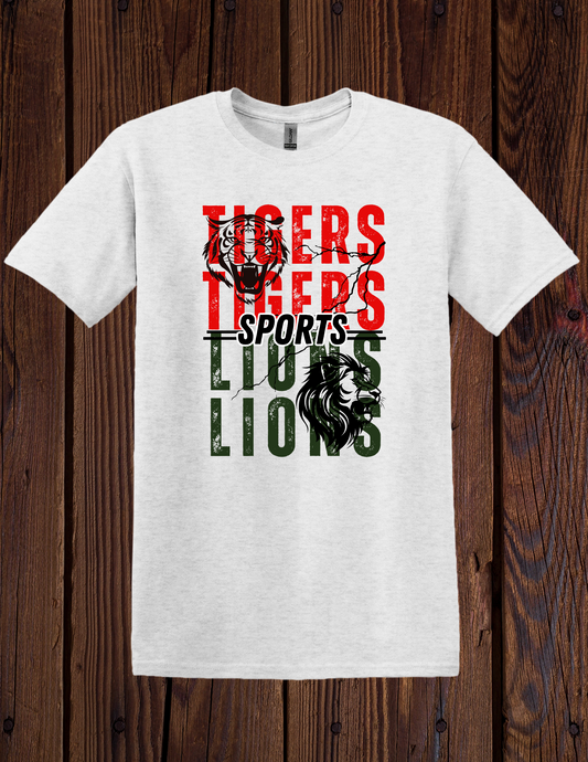 Tigers & Lions Sports Vintage Tee