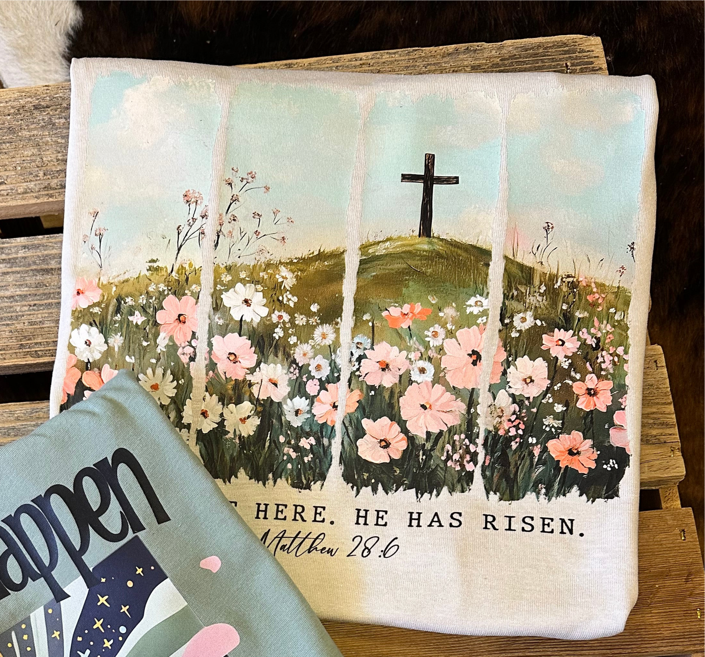 He is Risen Wildflower Field - 2 Color Options