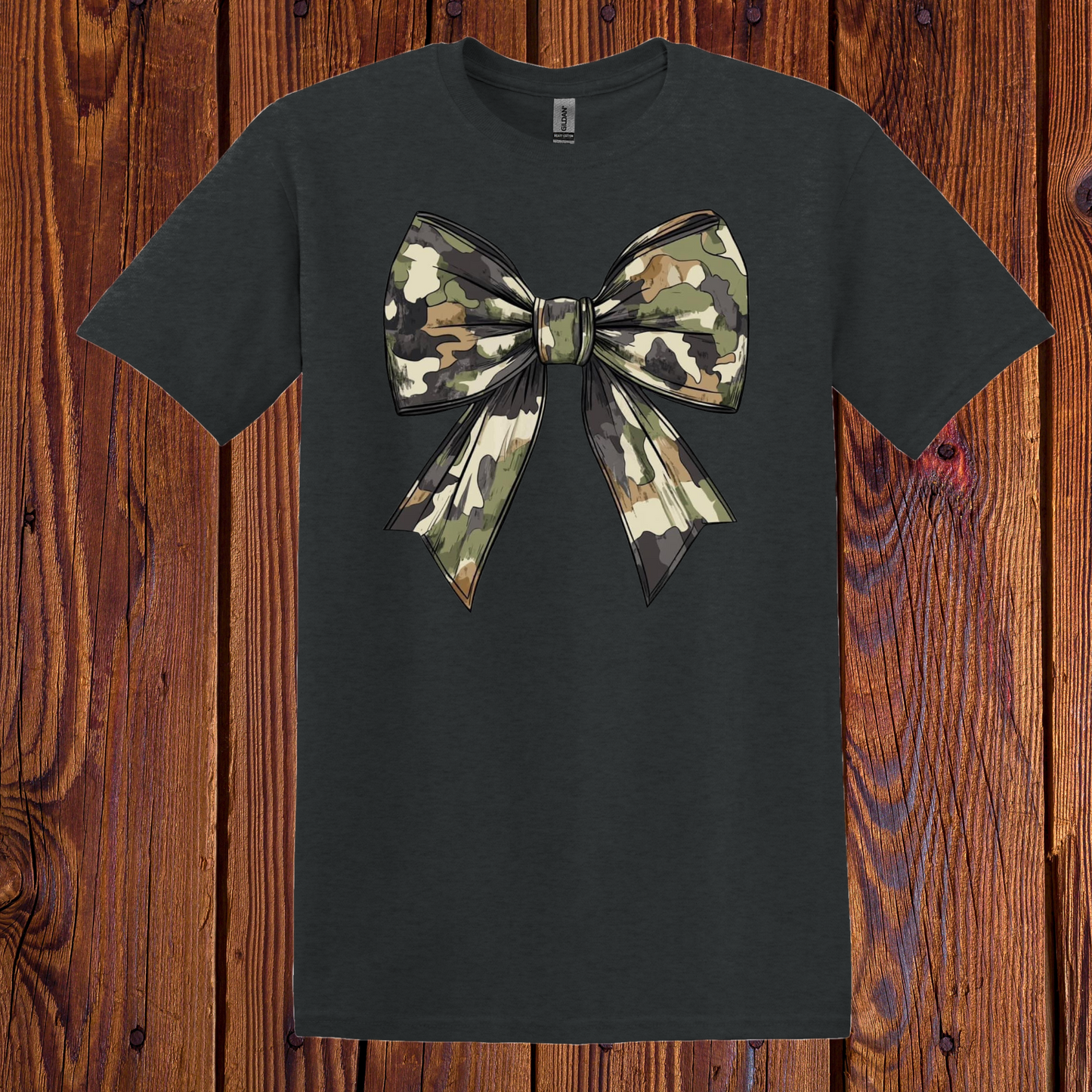 Camo Bow Tee - Black