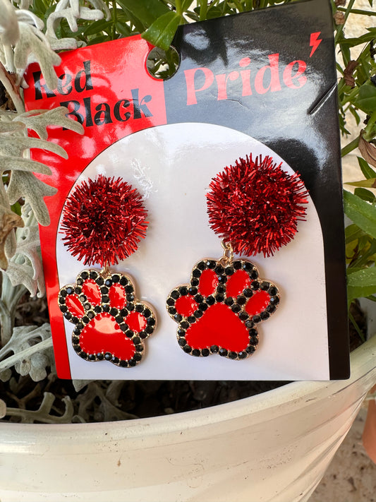 Tiger Paw Dangle Earrings