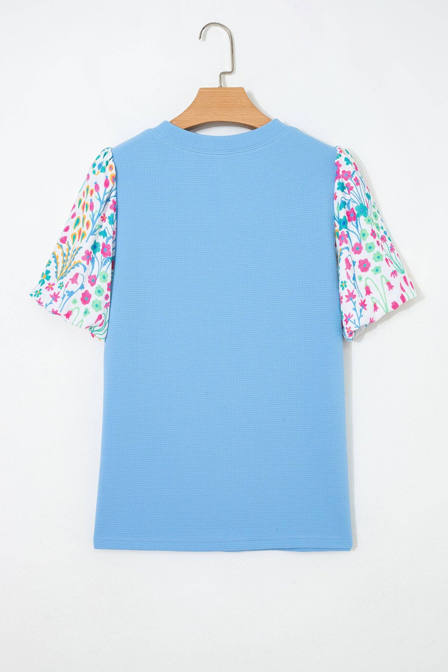 PRETTY BASH Floral Patchwork Textured Blouse
