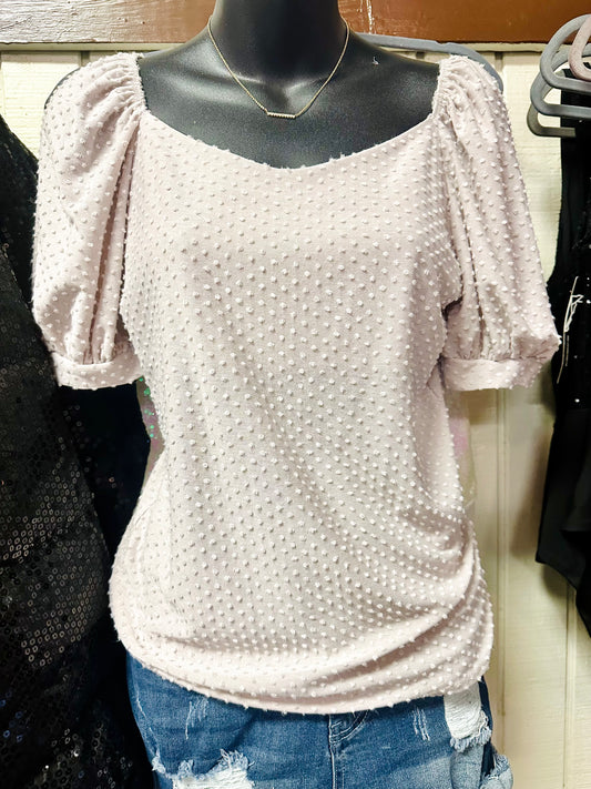 Swiss Dot Top - Silver