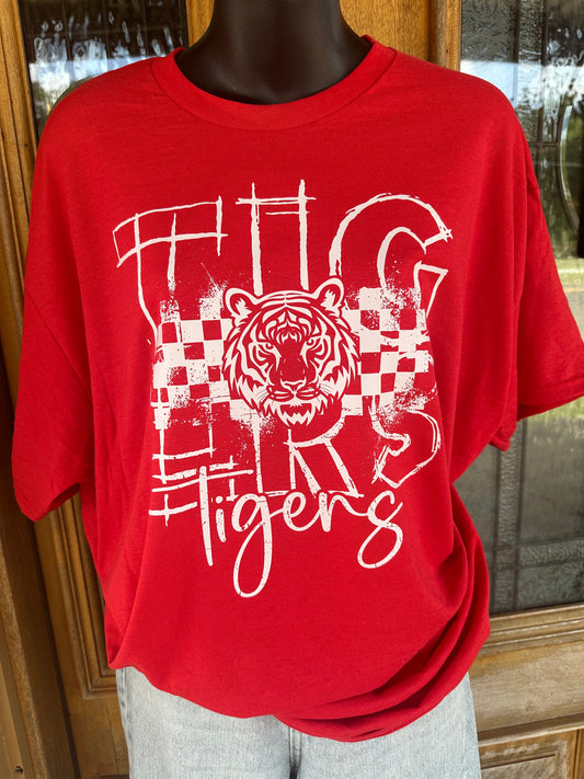 Checkered Tigers Tee - 2 Colors