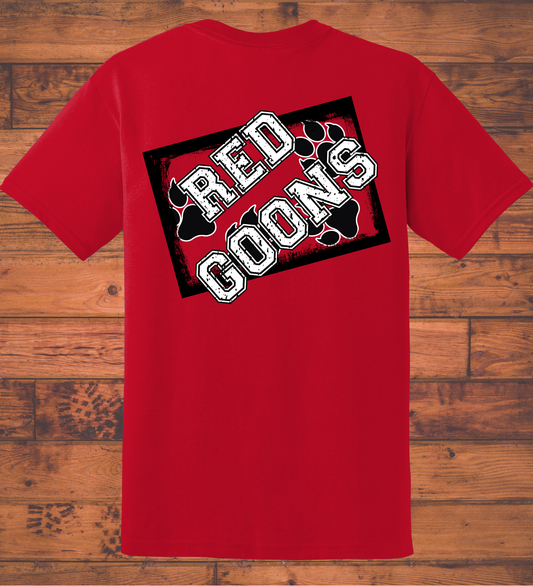 Red Goons Tee (front&back)- Multiple Style Options