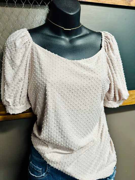 Swiss Dot Top - Silver