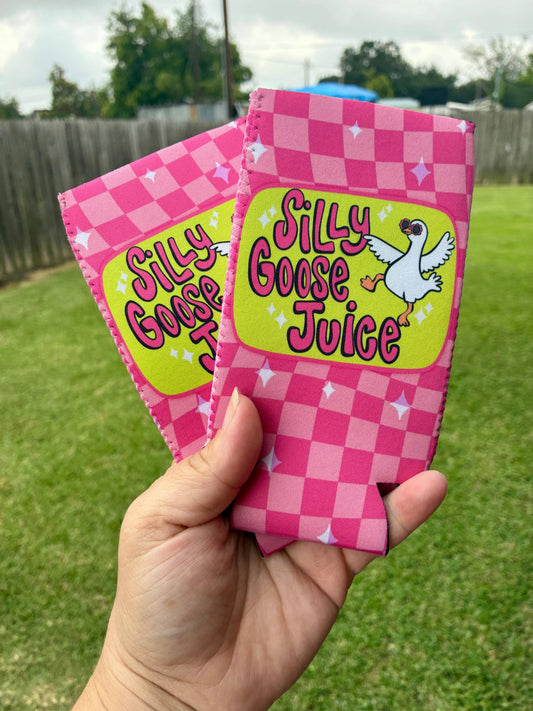 Silly goose juice summer koozie: Slims