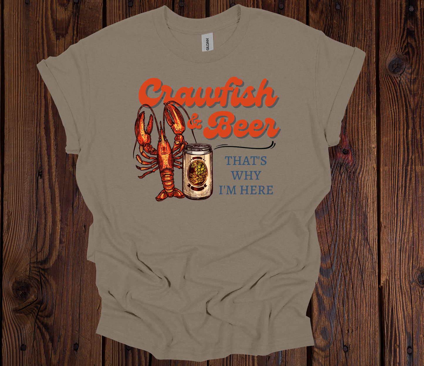 Crawfish & Beer Tee - 2 Color Options